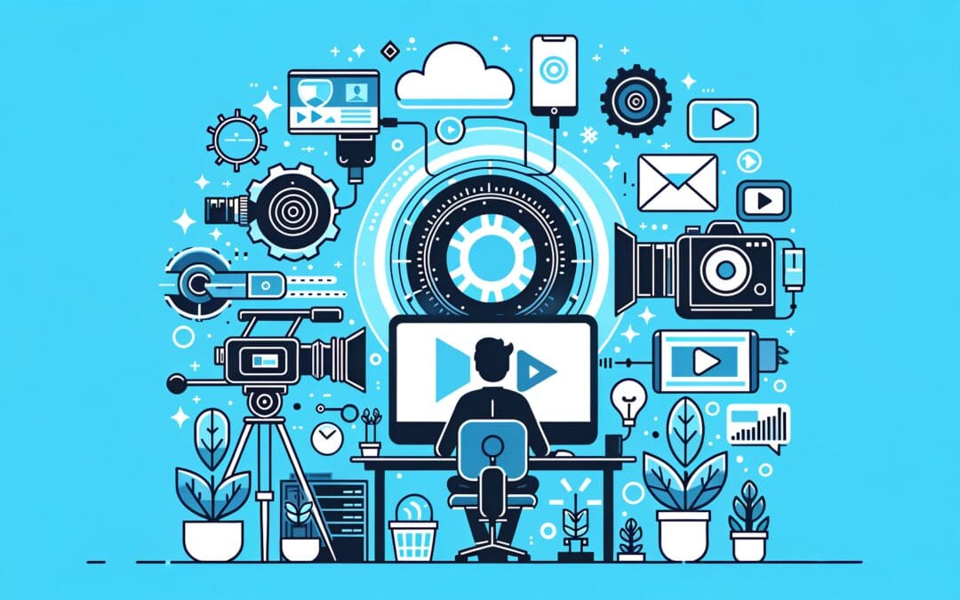 Illustration en flat design représentant "Coordination" pour un article sur la production vidéo à distance.